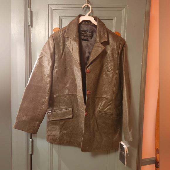 Terry Lewis Classic Luxuries Jackets & Blazers - Vintage Green Snakeskin Leather Blazer